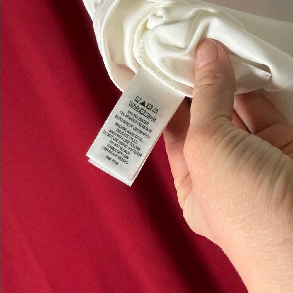 Tommy Bahama White Button Down Shirt with Black Trim - Picture 5 of 8